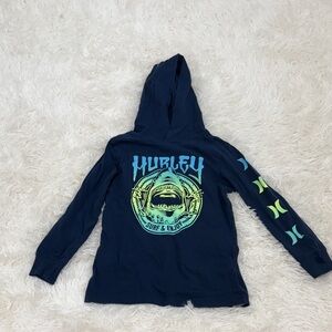Hurley Kids Dark Blue Shark Graphic Hoodie